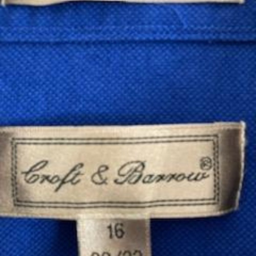 Long Sleeve button down shirt size 16 32/33 blue - Picture 4 of 9